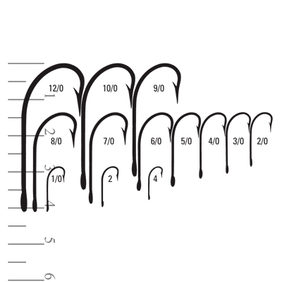 Mustad hooks 34081-DT and 34009-SS sizes.