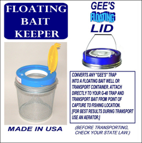Floating Bait Keeper and Floating Lid